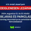 Ideiglenes forgalomkorlátozás a Dr. Antall József parkban Ideiglenes forgalomkorlátozás a Dr. Antall József parkban