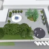 Megújult az árpád úti szolgáltatóház előtti tér Megújult az árpád úti szolgáltatóház előtti tér